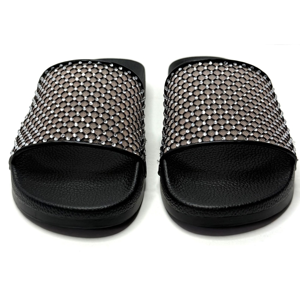 I.N.C. International Concepts Women's Peymin Pool Slides Black Size 7M NWT/BOX
